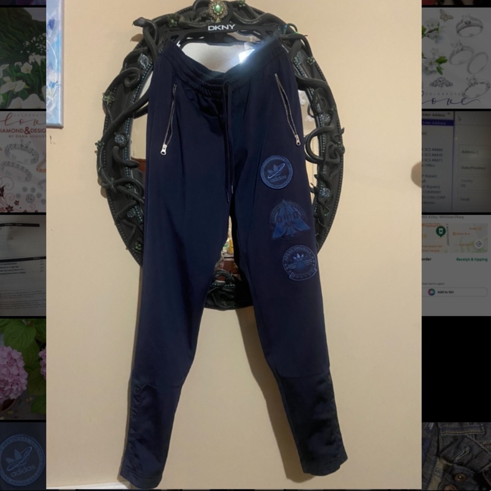 Never worn Rita Ora Galaxy Adidas pants